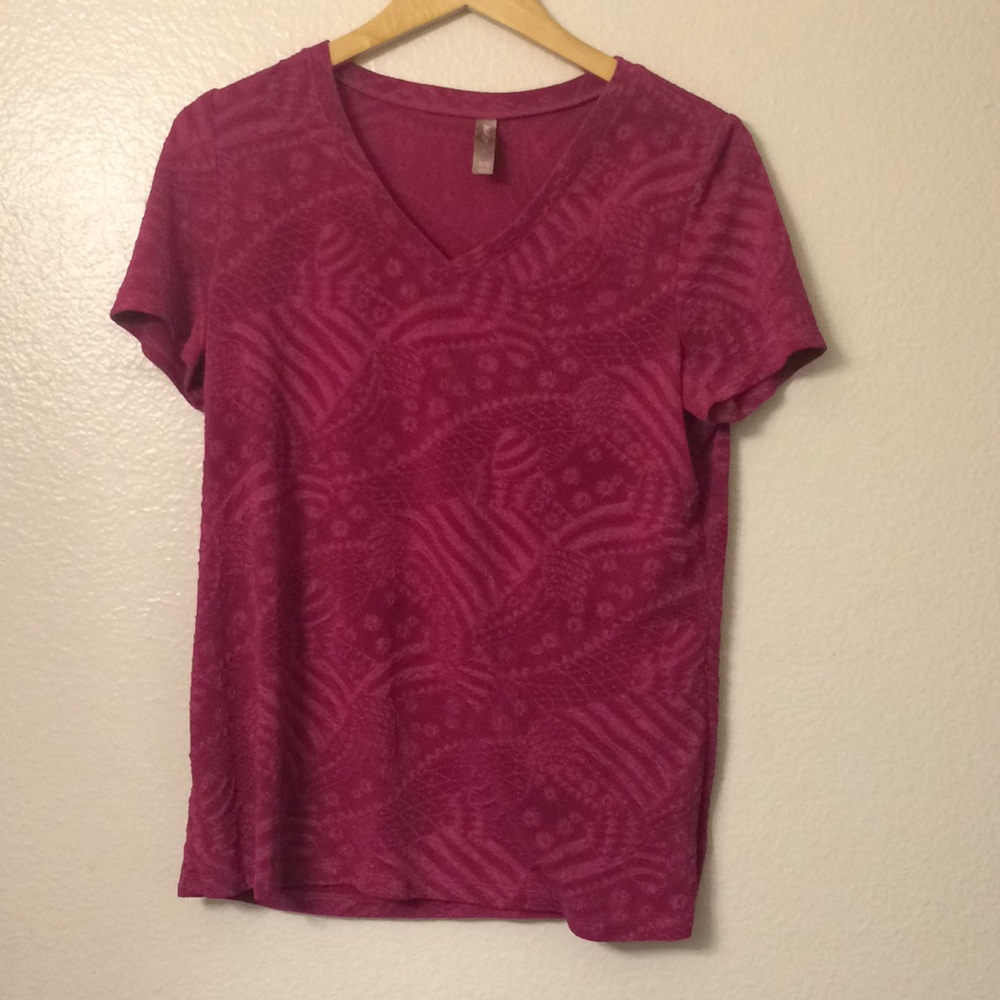 White stag pink purple short sleeve shirt plus Xl